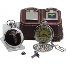 Medical Caduceus Personalised Pocket Watch Keyring and Lapel Pin Medical Caduceus Personalised Pocket Watch Keyring and Lapel Pin
